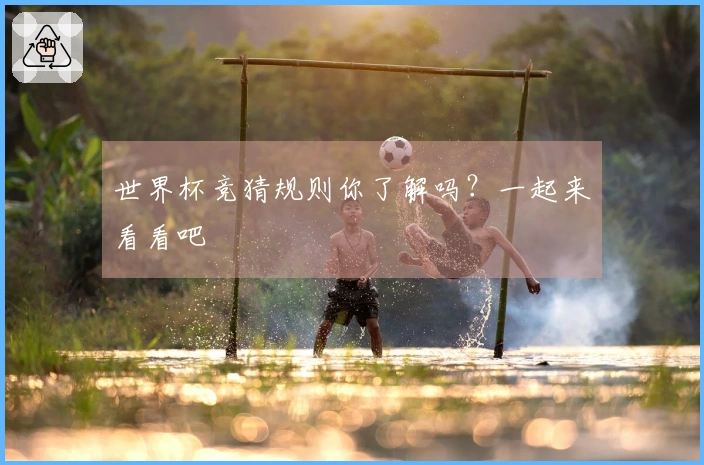 世界杯竞猜规则你了解吗？一起来看看吧